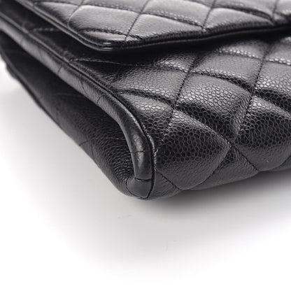 Chanel Caviar Quilted Clutch With Chain Flap Black 8 of 13