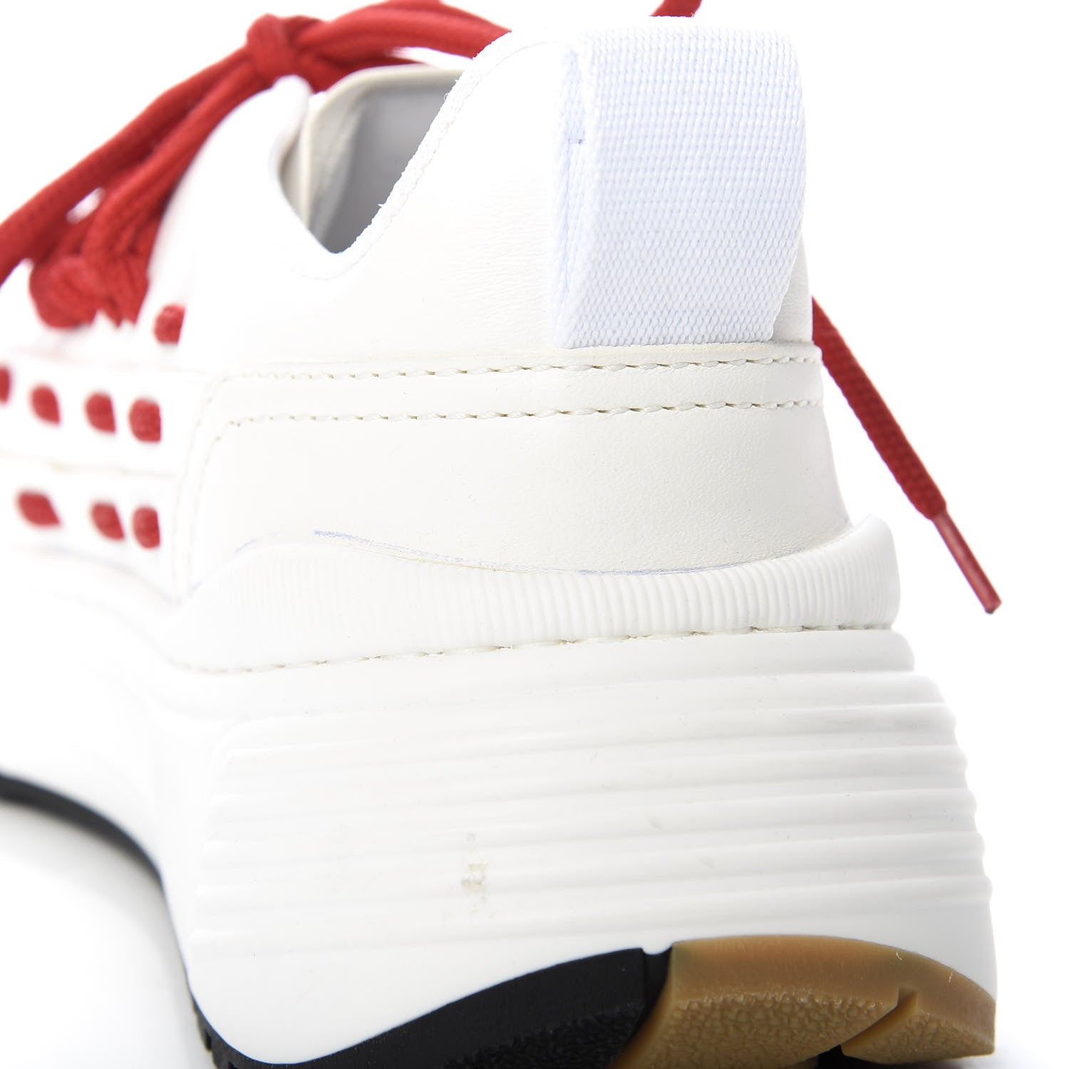 Bottega Veneta Calfskin Speedster Sneakers 37 White Bright Red 10 of 13