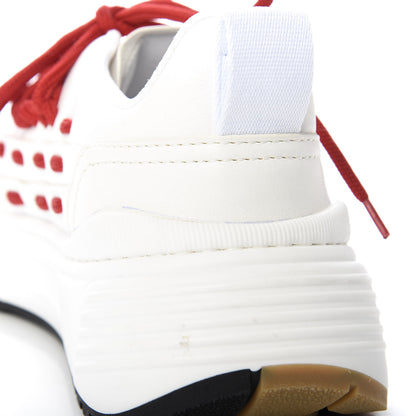 Bottega Veneta Calfskin Speedster Sneakers 37 White Bright Red 10 of 13