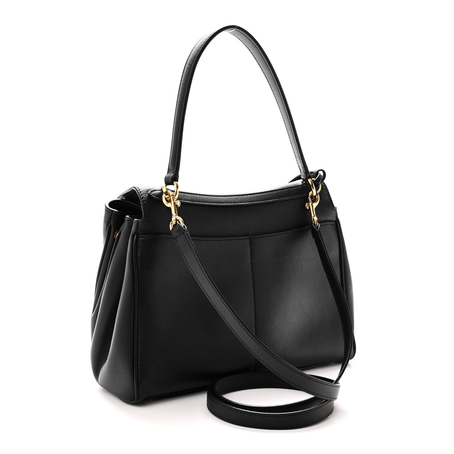 Balenciaga Natural Smooth Calfskin Small Rodeo Top Handle Handbag Black 3 of 9
