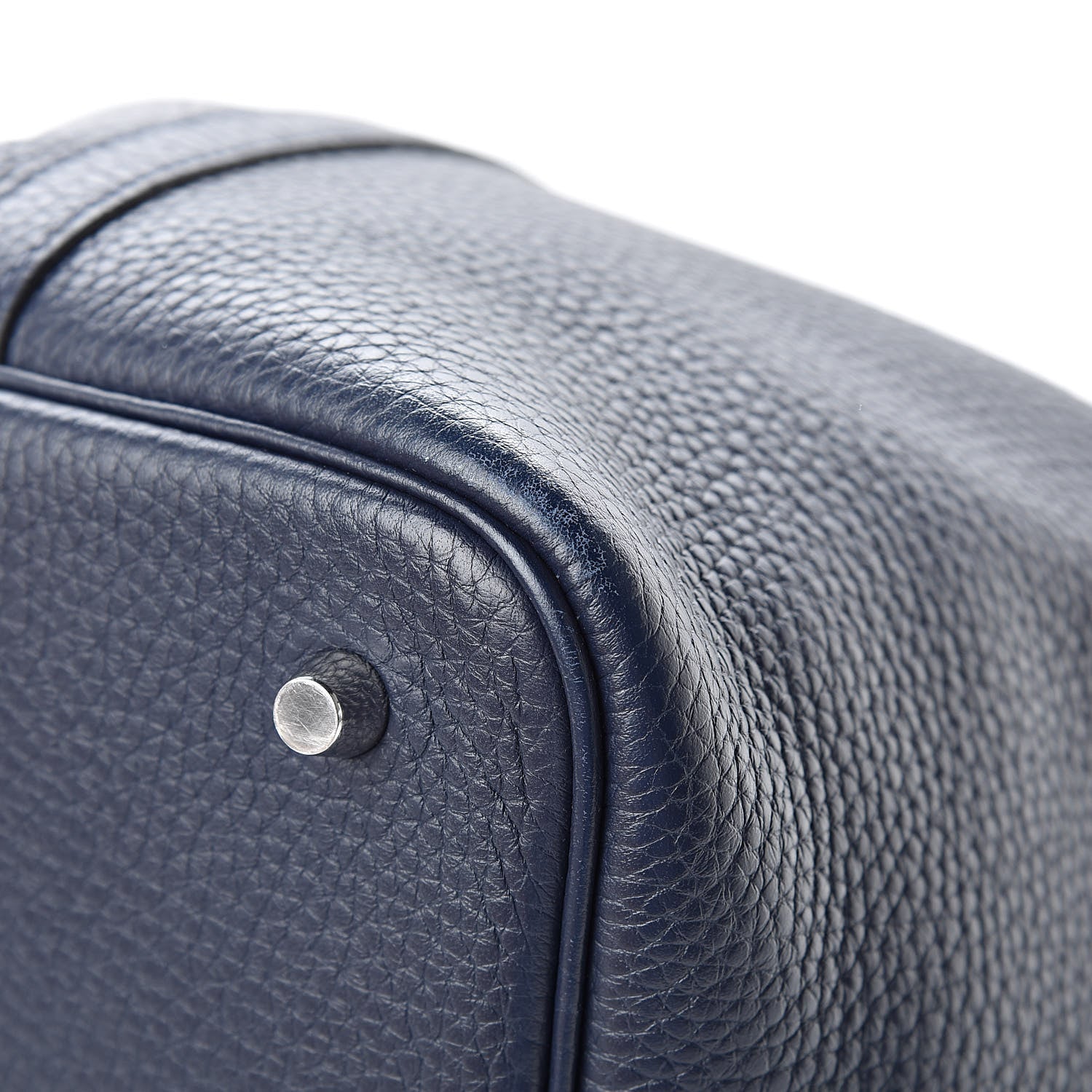 Hermes Taurillon Clemence Swift Eclat Picotin Lock 22 MM Bleu Nuit Bleu Electrique 10 of 12