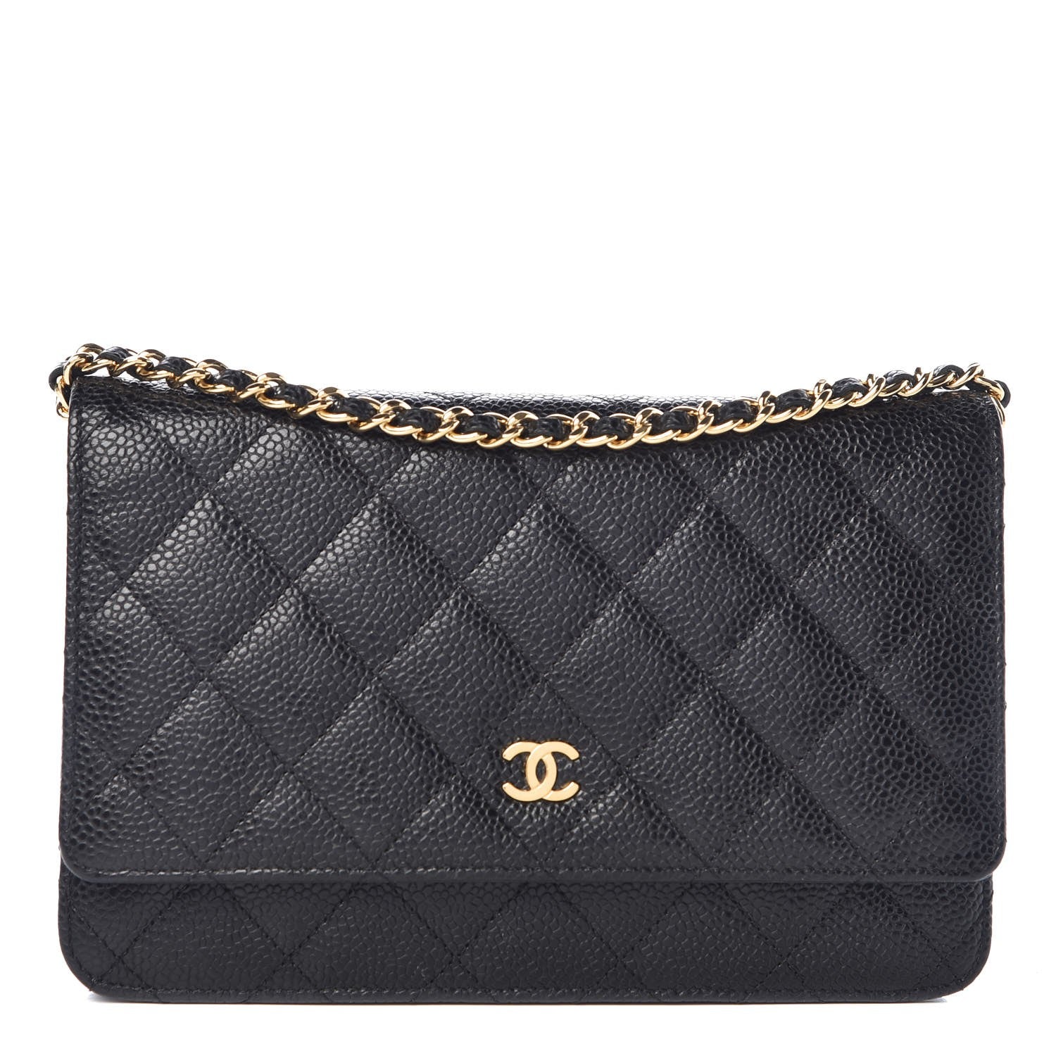 Chanel Caviar Quilted Wallet On Chain WOC Black 1 of 10