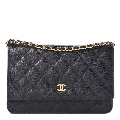 Chanel Caviar Quilted Wallet On Chain WOC Black 1 of 10
