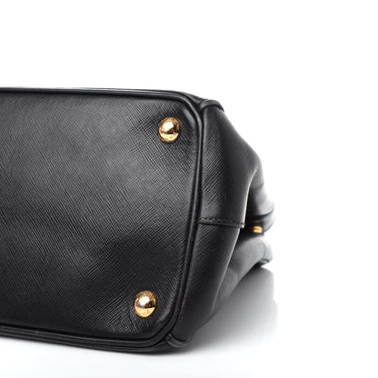 Prada Saffiano Small Galleria Double Zip Tote Black 10 of 11