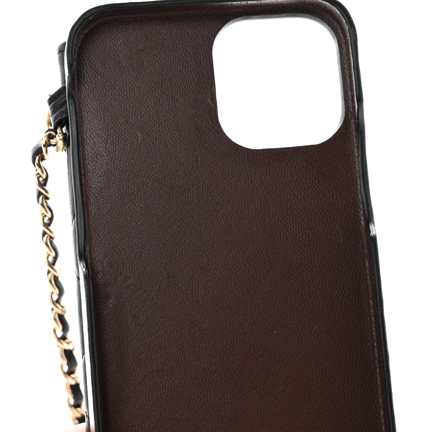 Chanel Lambskin Quilted iPhone XII Pro Holder With Chain Black 8 of 11