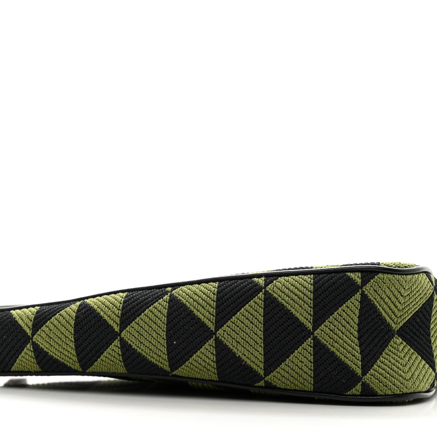 Prada Jacquard Triangolo Symbole Embroidered Mini Triangle Bag Black Edera 8 of 9