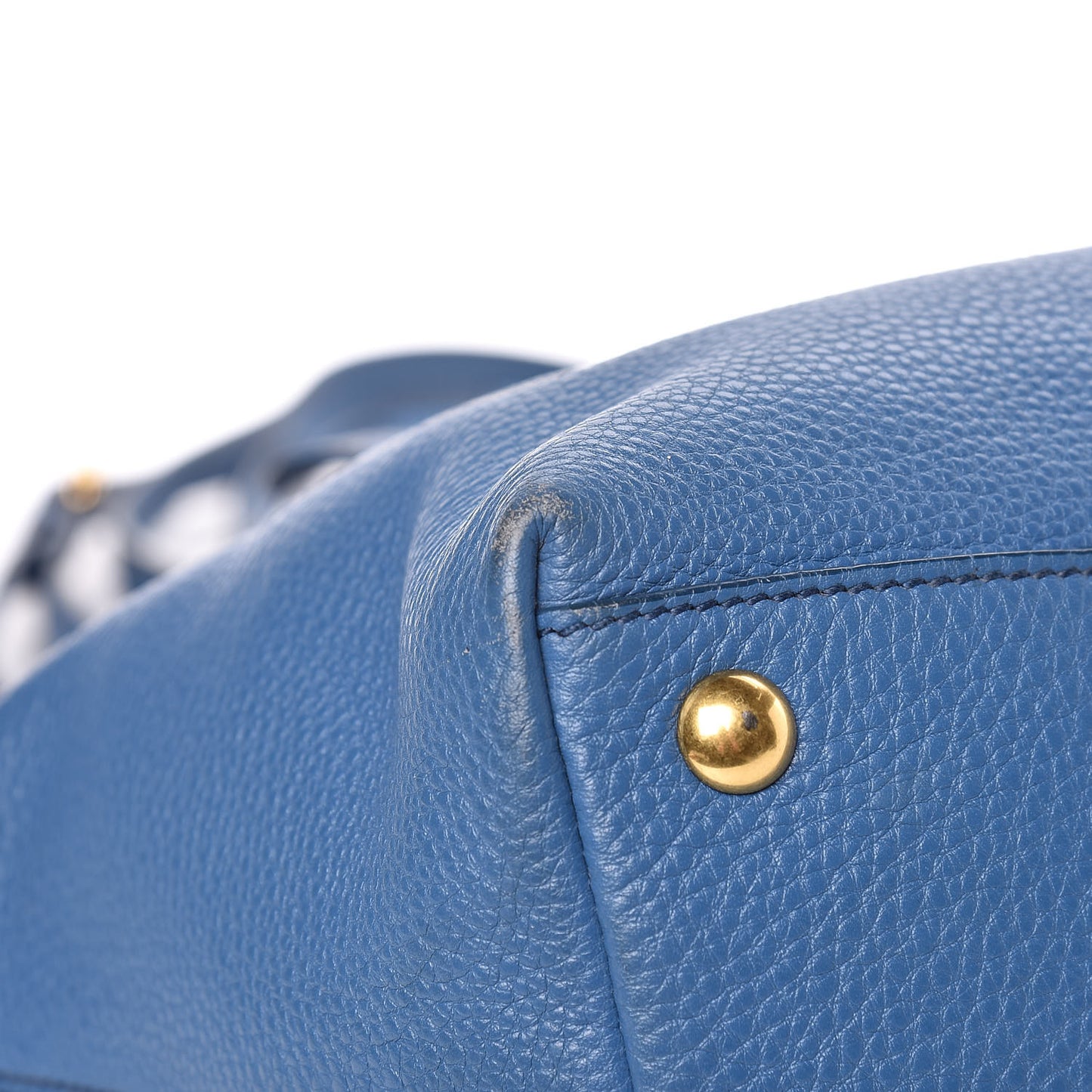 Vitello Daino Shopping Tote Cobalto