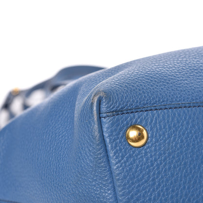 Miu Miu Vitello Daino Shopping Tote Cobalto 8 of 12
