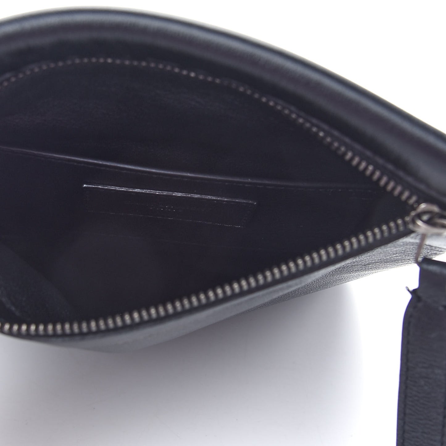 Antiqued Lambskin Sid Flat Crossbody Black