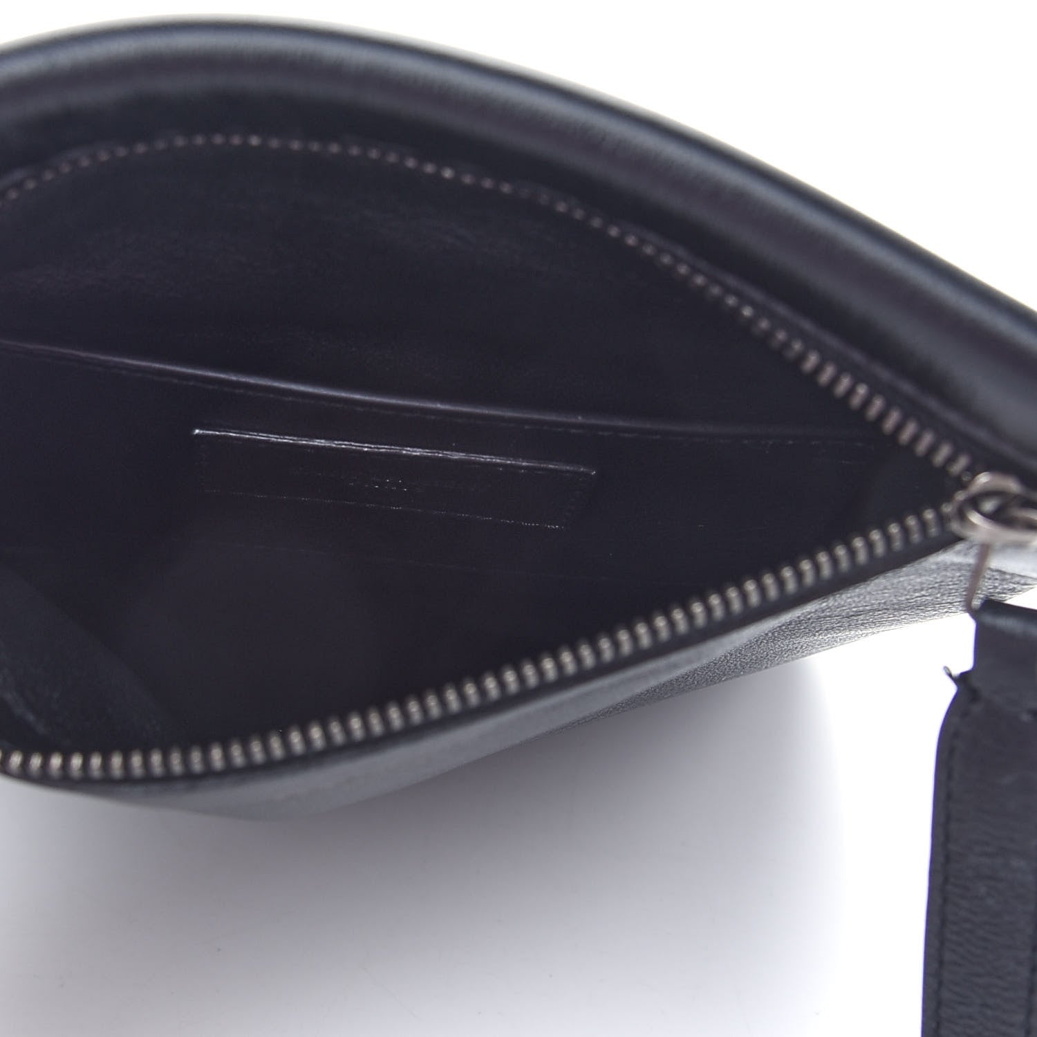 Saint Laurent Antiqued Lambskin Sid Flat Crossbody Black 5 of 9