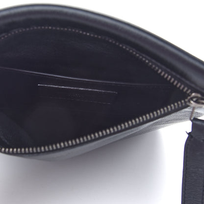 Saint Laurent Antiqued Lambskin Sid Flat Crossbody Black 5 of 9
