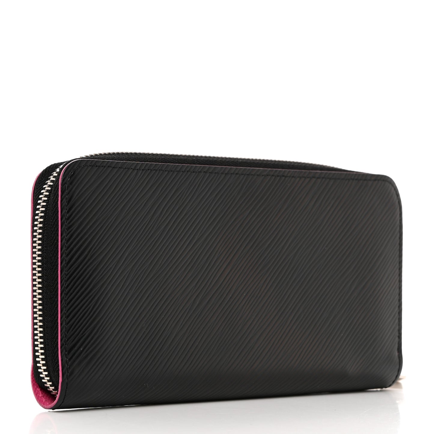 Epi Zippy Wallet Black Hot Pink