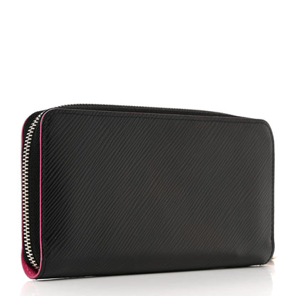 Louis Vuitton Epi Zippy Wallet Black Hot Pink 3 of 7