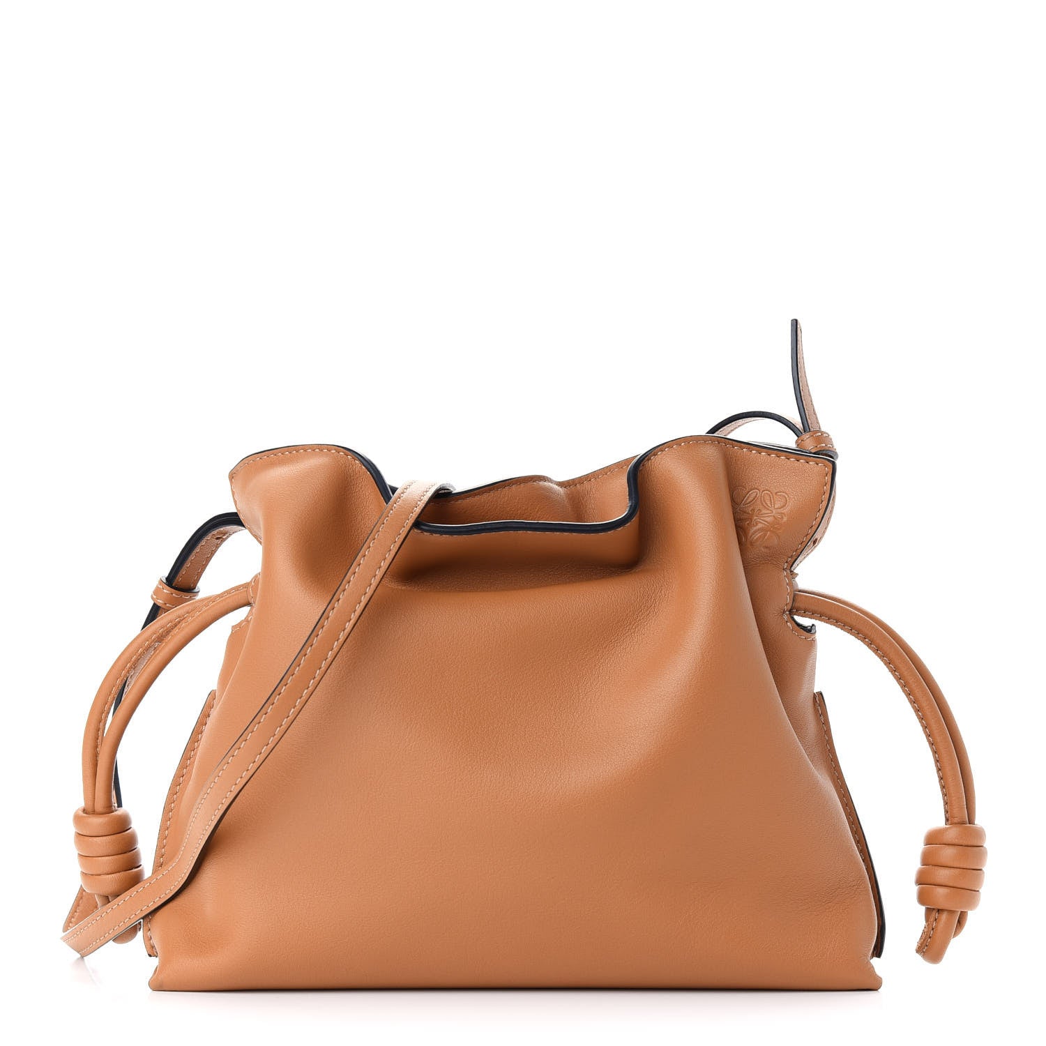 Loewe Calfskin Mini Flamenco Knot Clutch Warm Desert 1 of 8