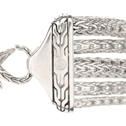 John Hardy Sterling Silver Classic Chain 5 Row Necklace 4 of 5