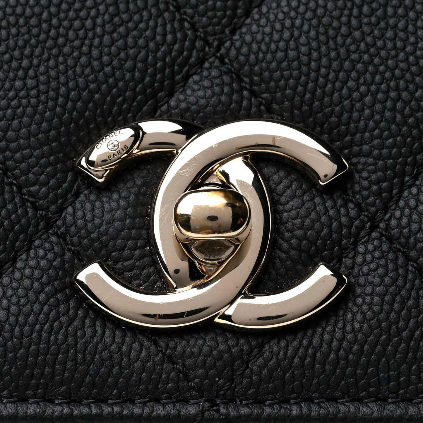 Caviar Quilted Small Business Affinity Flap Black