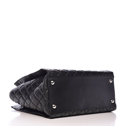 Chanel Calfskin Quilted Large Chic and Soft Shopping Tote Black 4 of 10