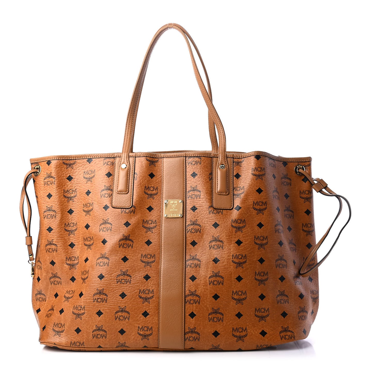 Visetos Large Liz Reversible Shopper Tote Cognac