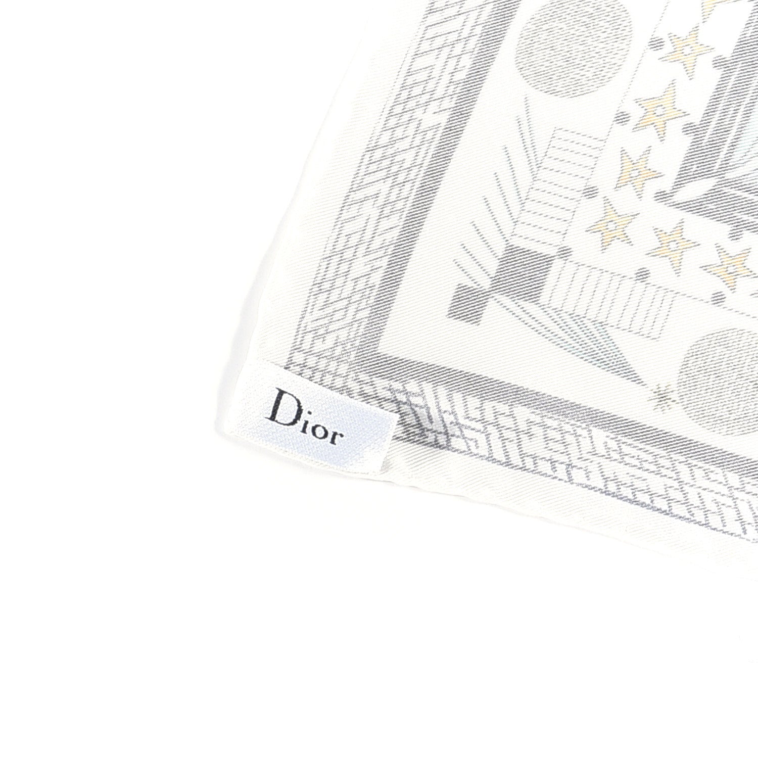 Christian Dior Silk La Lune Square Scarf 3 of 4