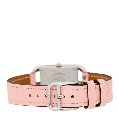 Hermes Stainless Steel Swift Diamond Pink Sapphire Mother of Pearl 23mm Cape Cod Quartz Watch Rose Sakura 3 of 5