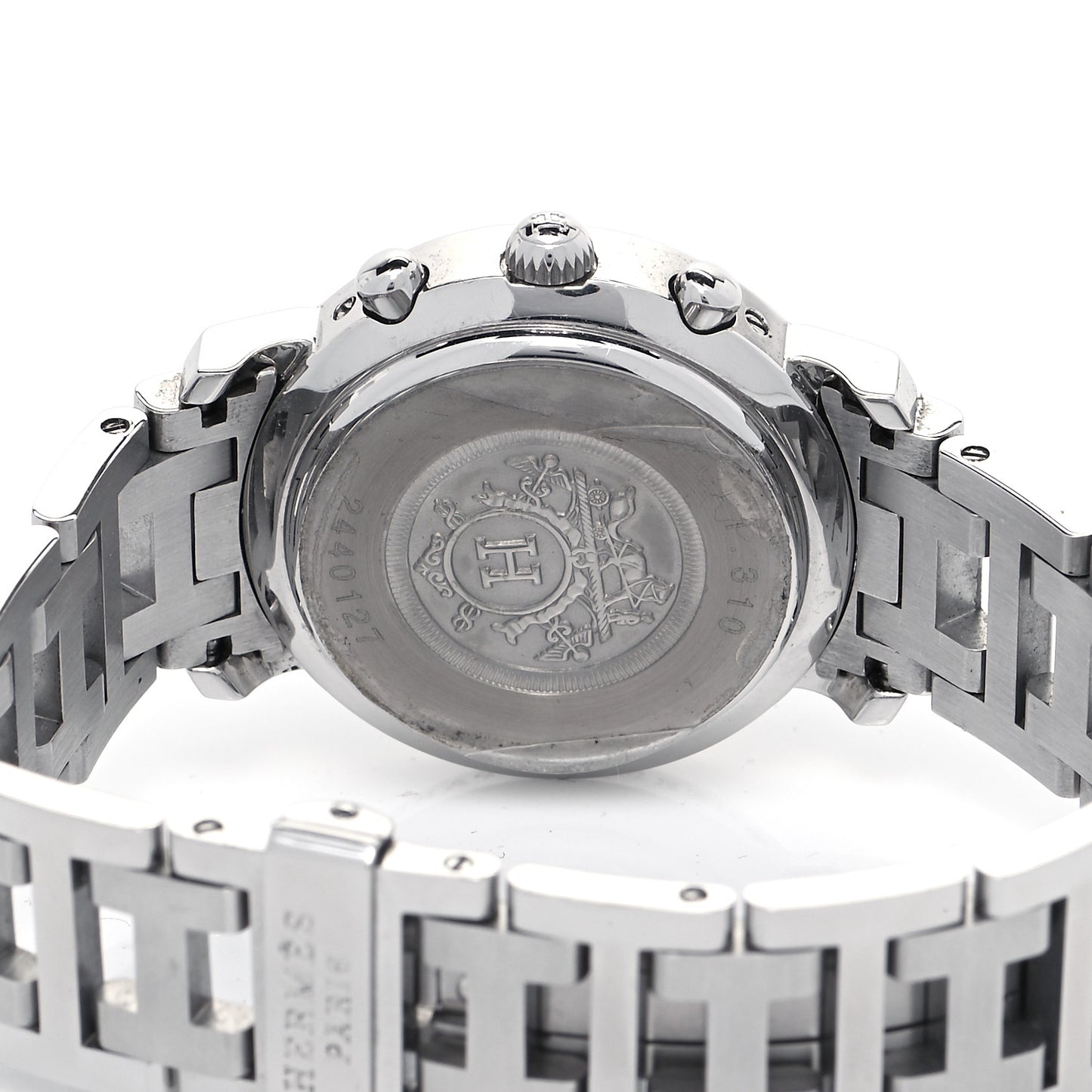 Stainless Steel 31mm Clipper Chronograph Quartz Watch Black