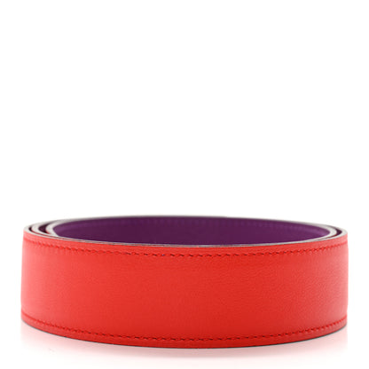 Hermes Swift Epsom 32mm Belt Strap 75 Anemone Capucine 2 of 5