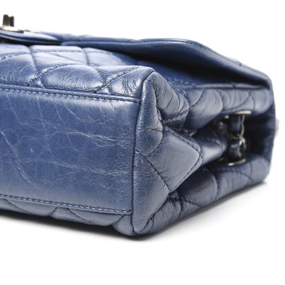 Chanel Glazed Calfskin Quilted Large Coco Soft Flap Navy 9 of 11