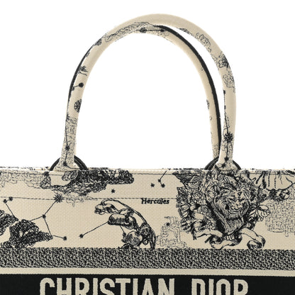 Christian Dior Canvas Zodiac Toile De Jouy Embroidered Medium Book Tote Latte 8 of 10