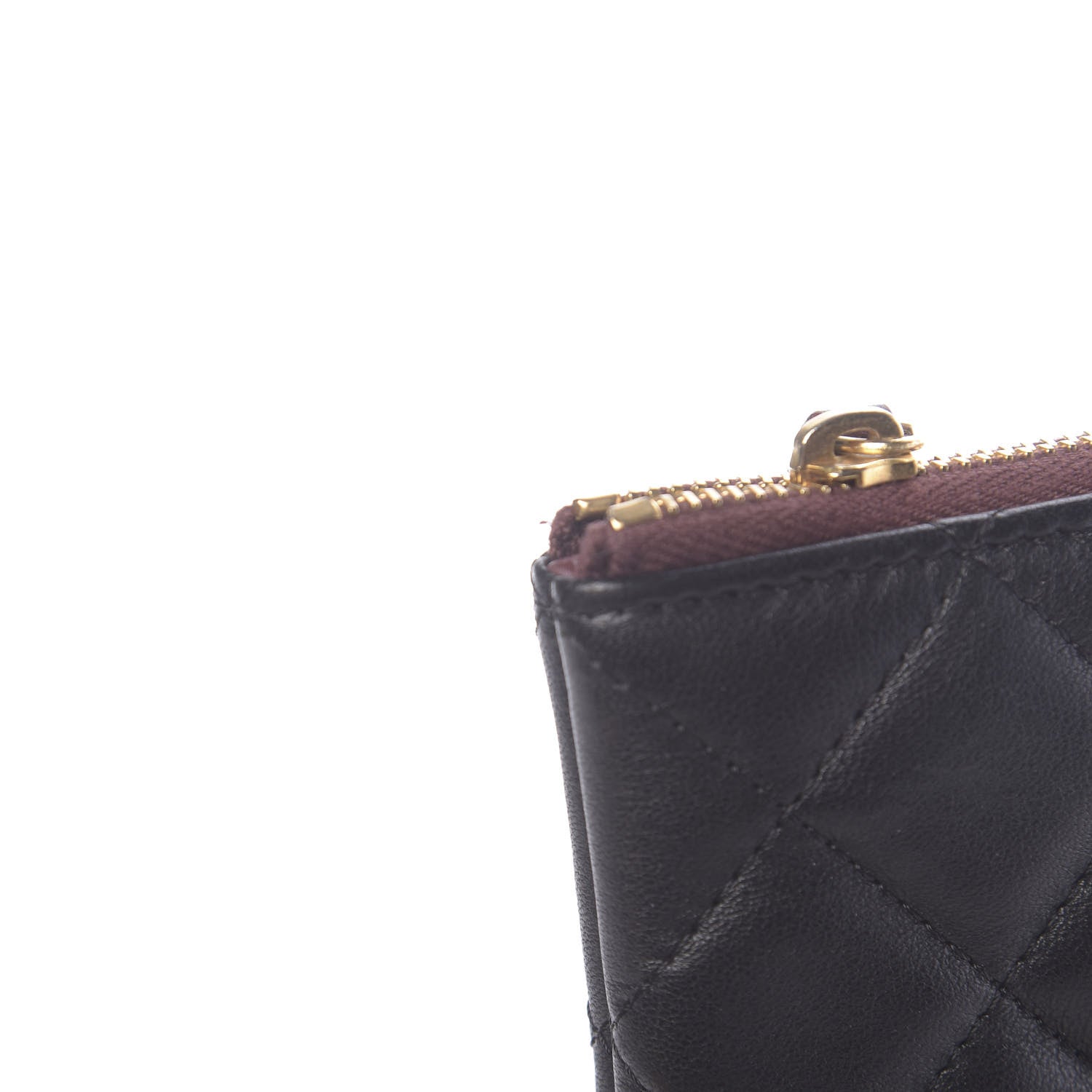 Chanel Lambskin Quilted Medium Cosmetic Case Black 10 of 13