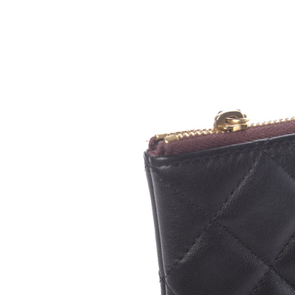 Chanel Lambskin Quilted Medium Cosmetic Case Black 10 of 13