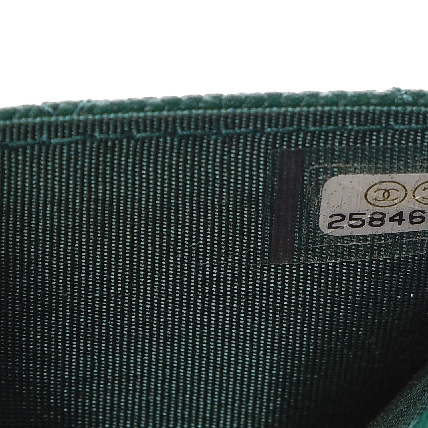 Chanel Caviar Quilted Boy Card Holder Wallet Green 7 of 8