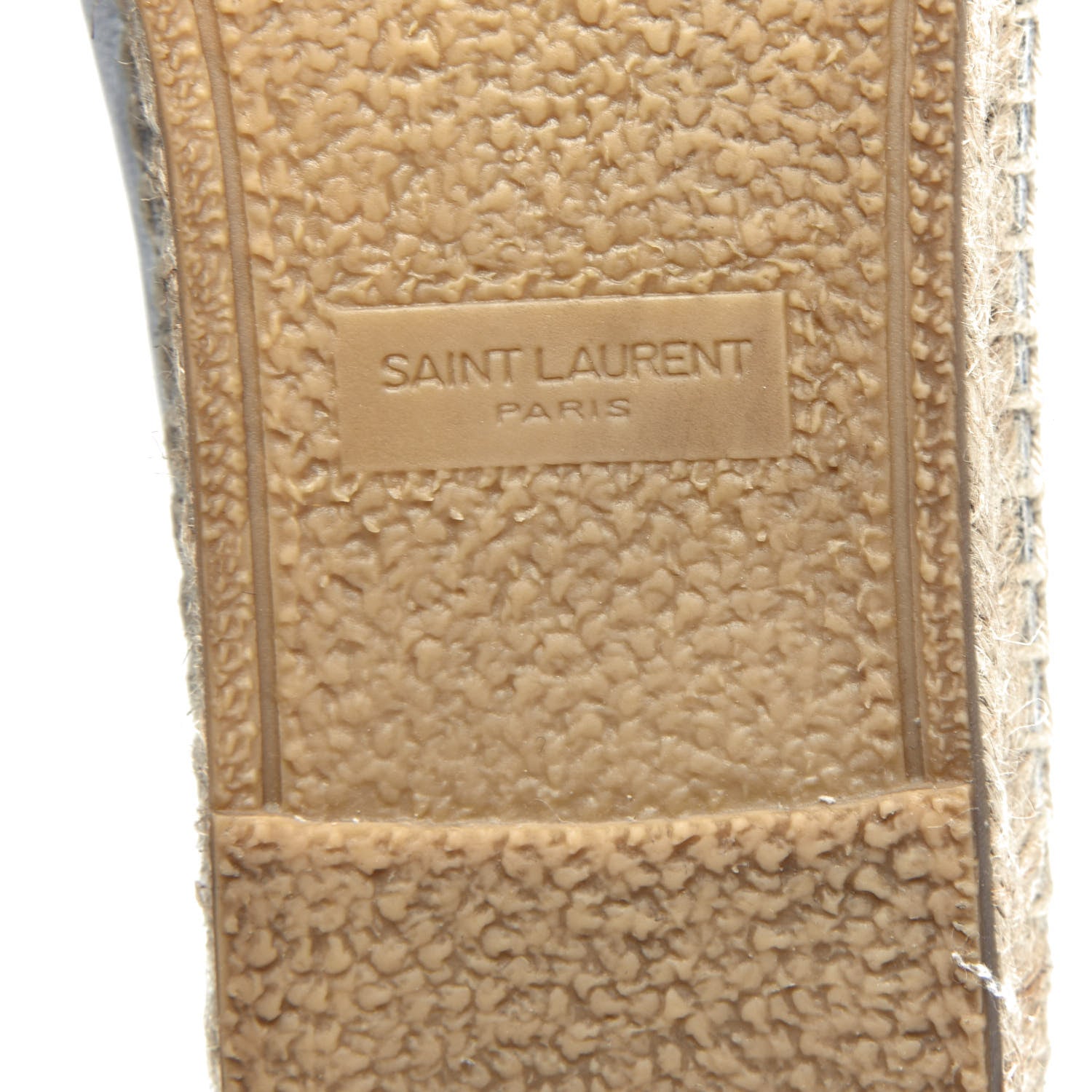 Saint Laurent Metallic Lambskin Monogram Espadrilles 39 Silver 9 of 10