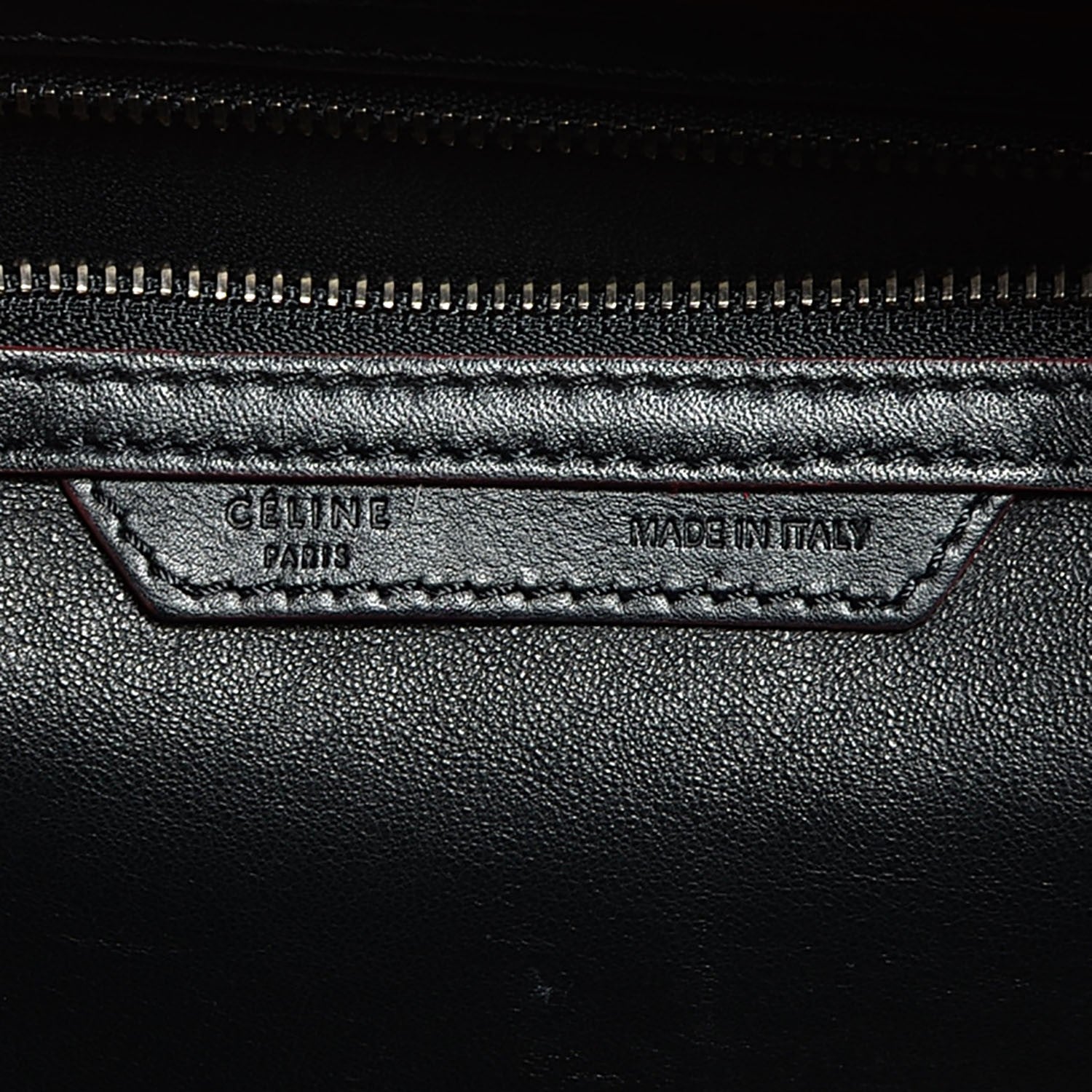 Celine Smooth Calfskin Mini Luggage Black Pink Trim 6 of 9