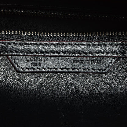 Celine Smooth Calfskin Mini Luggage Black Pink Trim 6 of 9