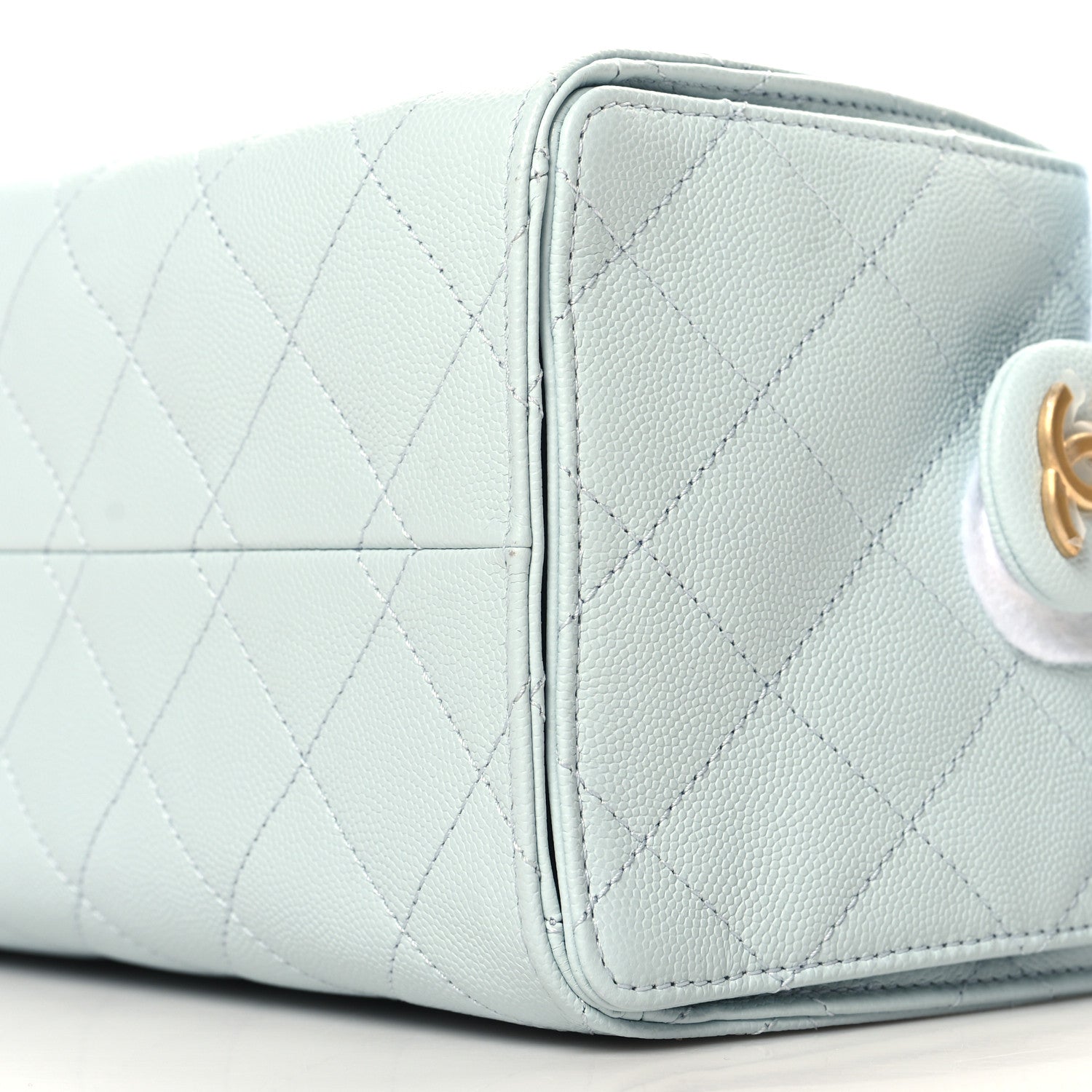 Chanel Caviar Quilted Small Chanel 25 Handbag Light Blue 10 of 11