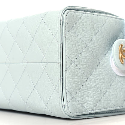 Chanel Caviar Quilted Small Chanel 25 Handbag Light Blue 10 of 11