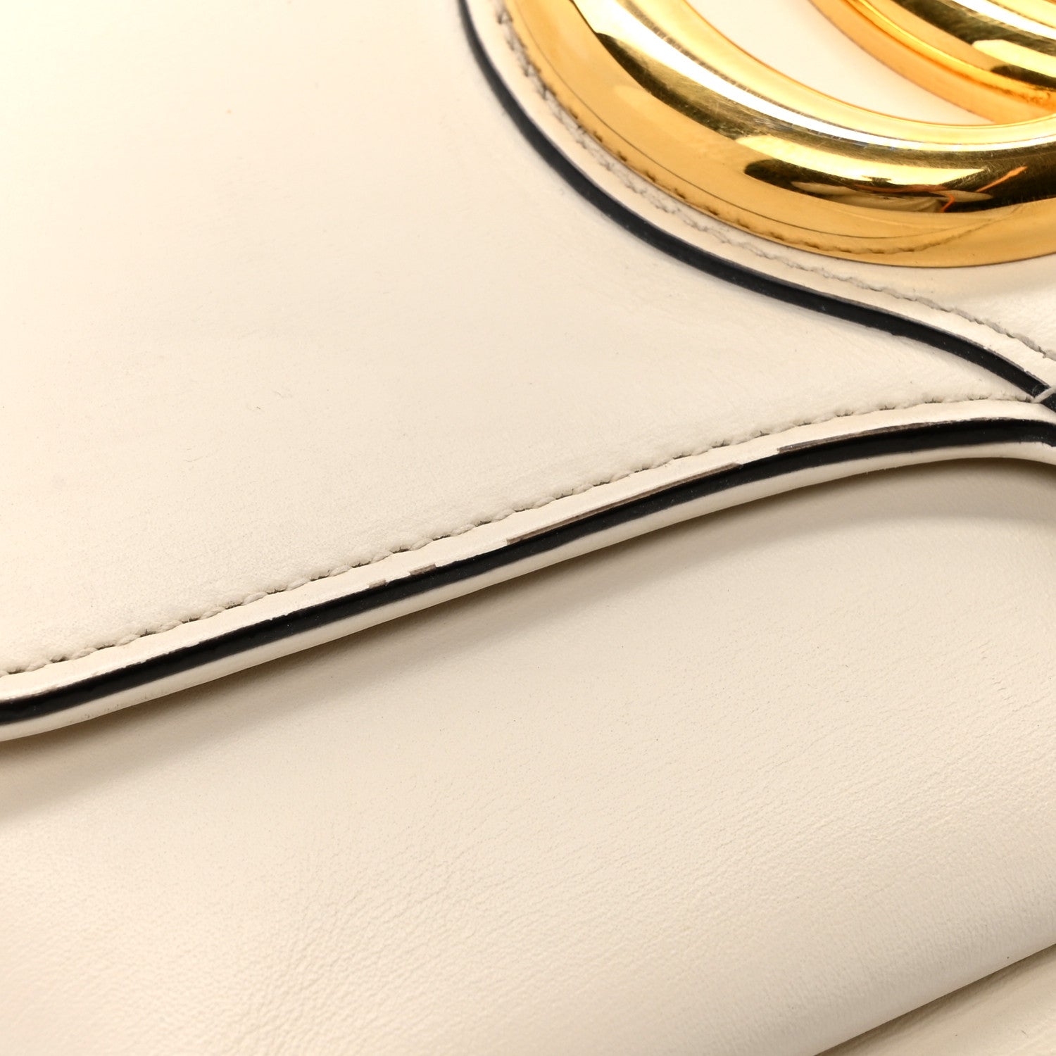 Gucci Calfskin Small Arli Flap Shoulder Bag Mystic White 14 of 14