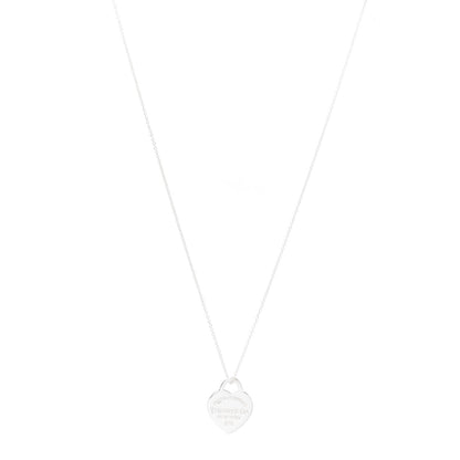 Tiffany Sterling Silver Small Return to Tiffany Heart Pendant Necklace 1 of 7