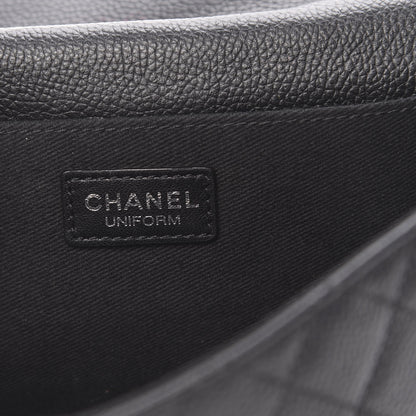 Chanel Grained Calfskin Quilted 2.55 Reissue Flap Belt Bag Clutch Black 6 of 13