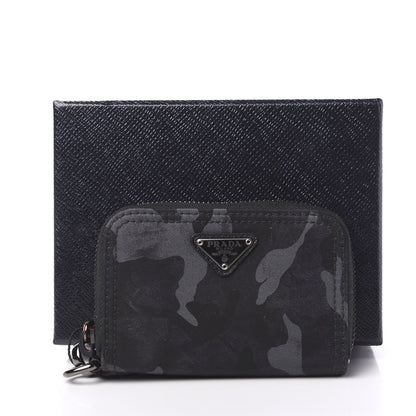Prada Tessuto Nylon Camouflage Print Card Holder Fumo 6 of 6
