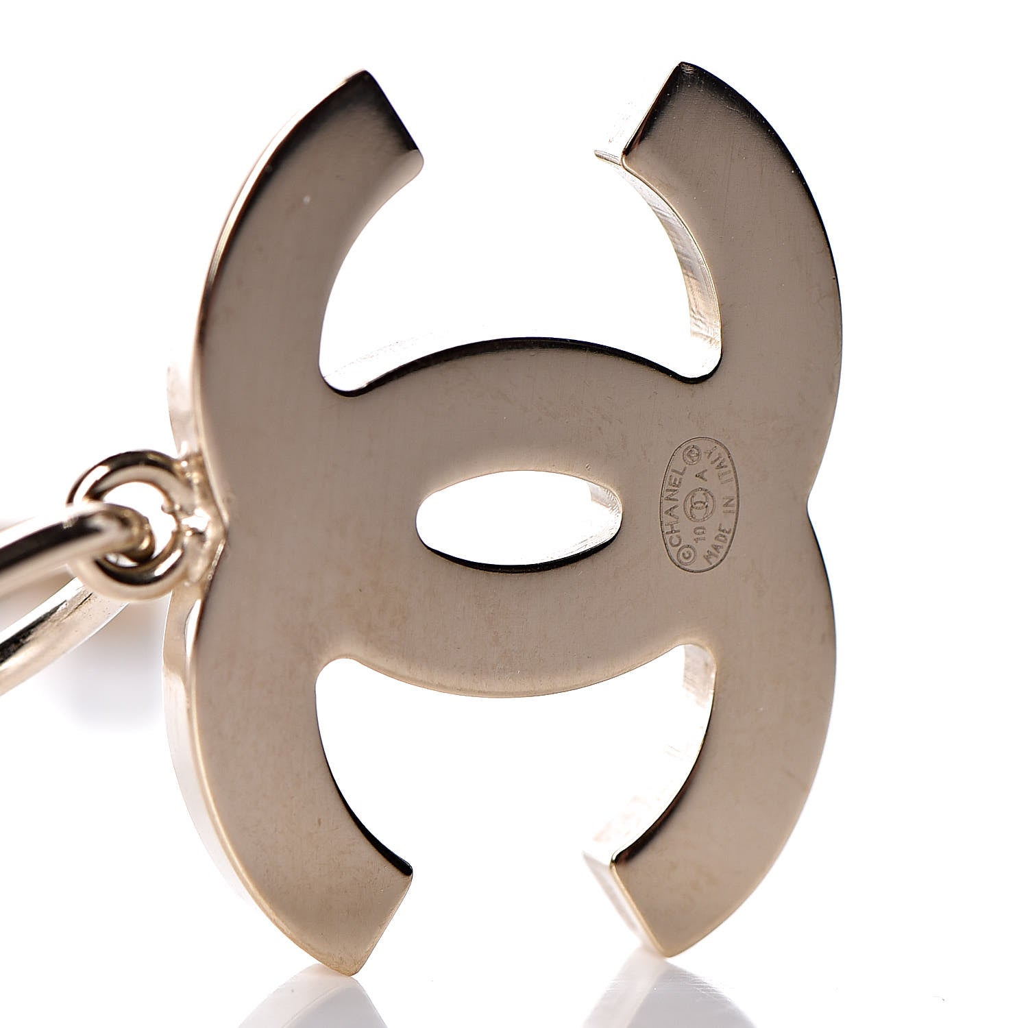 Chanel Pearlized Enamel CC Dangle Earrings Gold 4 of 5