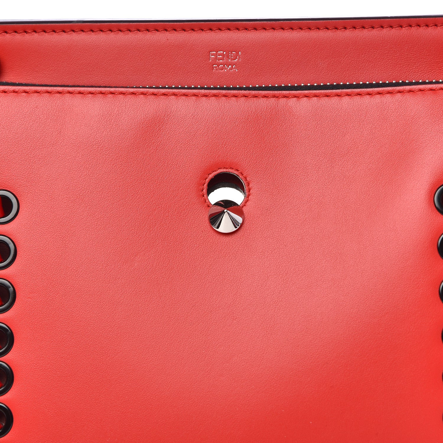 Fendi Vitello Baltico Dolce Shiny Nappa DotCom Satchel Caipiroska Bubblegum 15 of 15