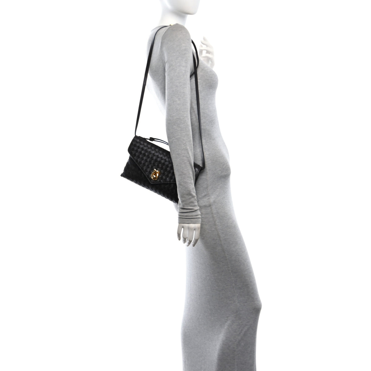 Bottega Veneta Nappa Intrecciato Knot Lock Top Handle Crossbody Bag Fondant 2 of 10