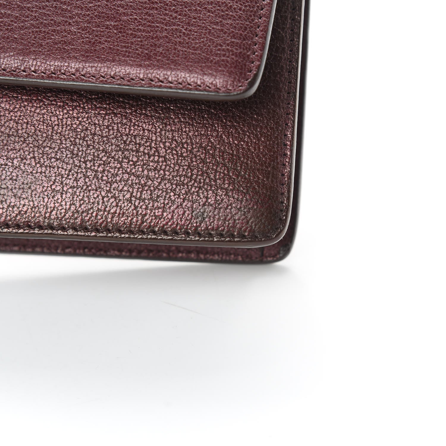 Givenchy Metallic Sugar Goatskin Pandora Chain Wallet Bordeaux 14 of 15