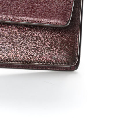 Givenchy Metallic Sugar Goatskin Pandora Chain Wallet Bordeaux 14 of 15