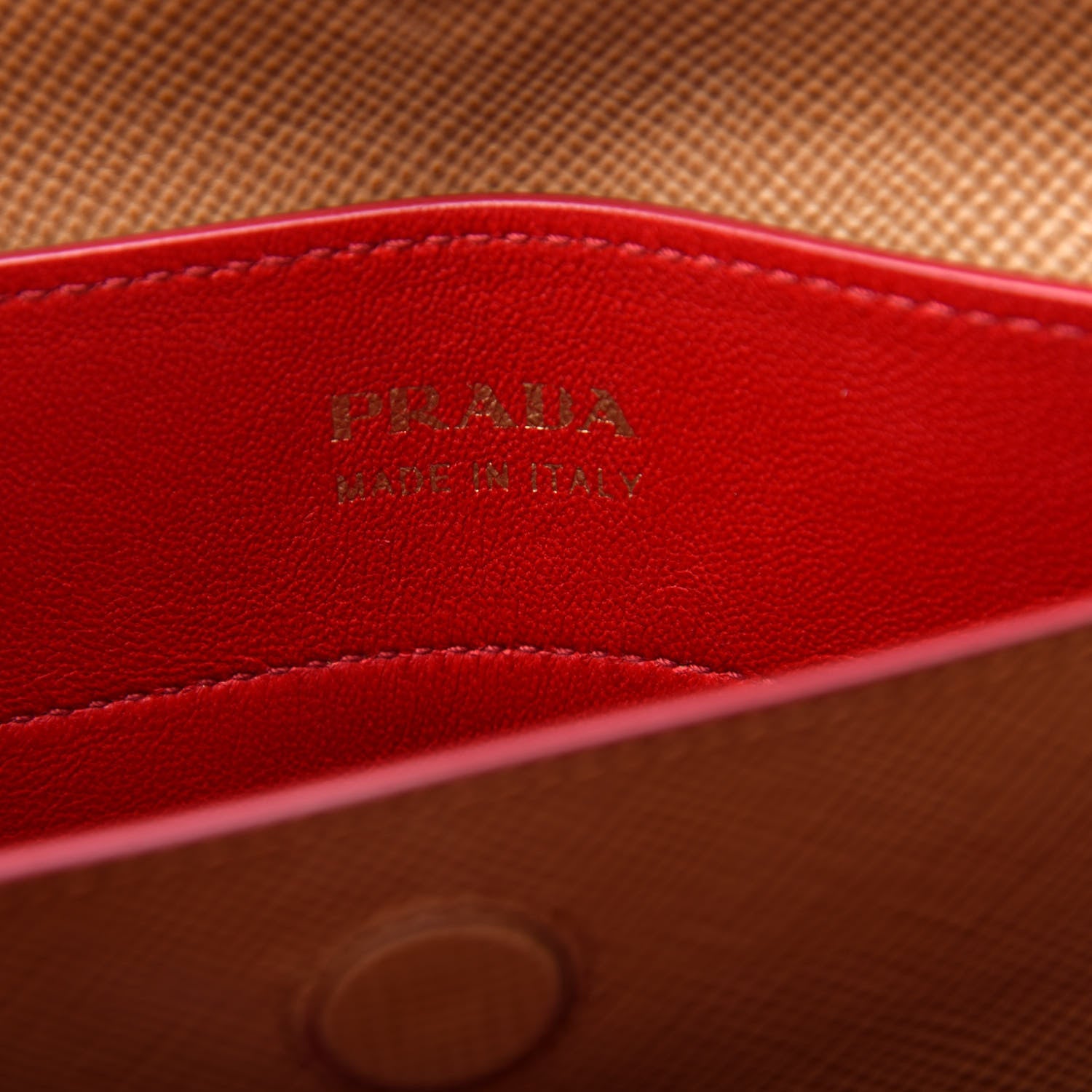 Prada Saffiano Cuir Large Double Bag Caramel Fuoco 7 of 12