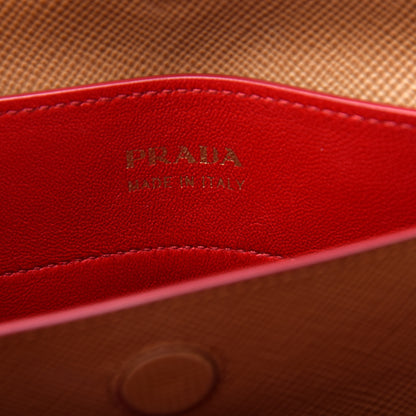 Prada Saffiano Cuir Large Double Bag Caramel Fuoco 7 of 12