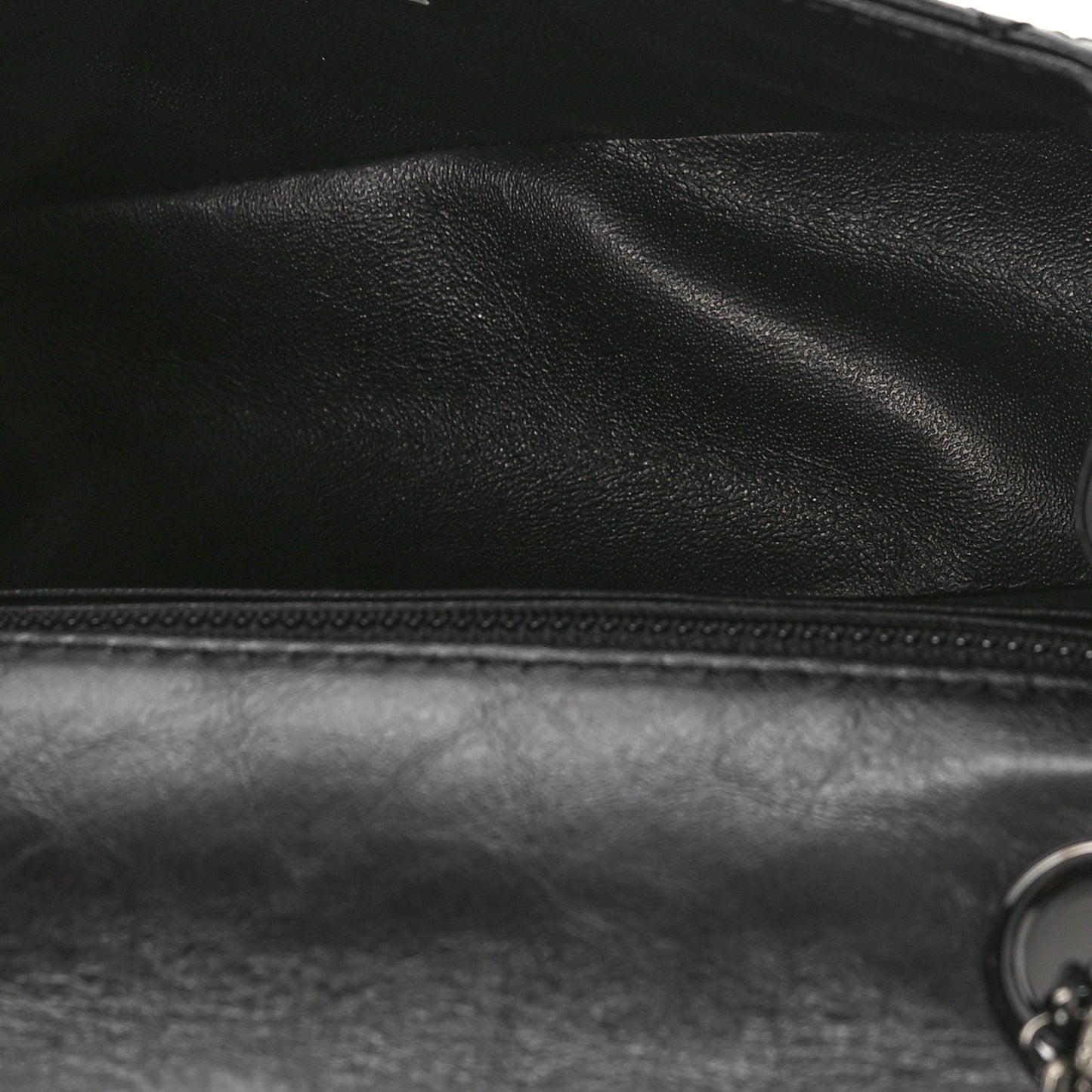 Aged Calfskin Quilted 2.55 Reissue Mini Flap So Black
