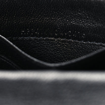 Saint Laurent Lambskin Matelasse Chevron Small Monogram Envelope Wallet Black 7 of 7