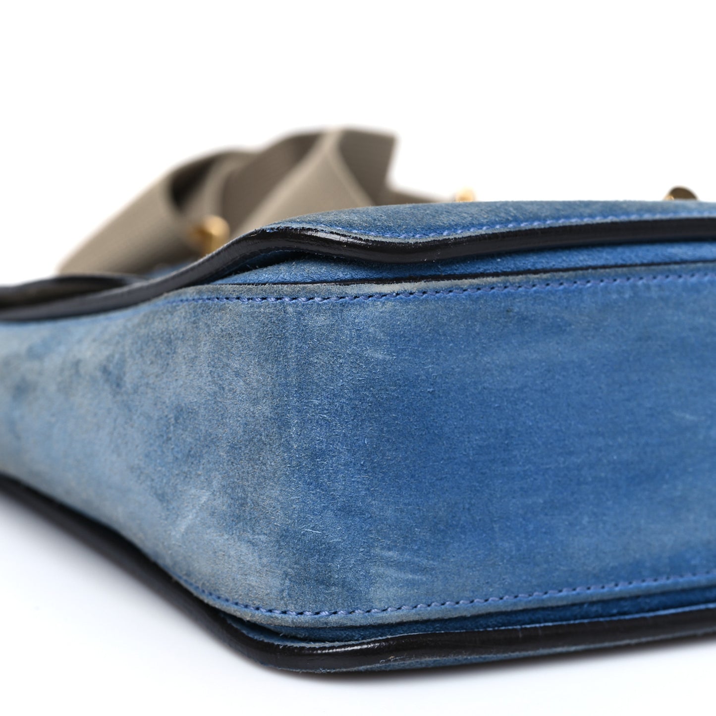 Soft Suede Small Jackie Shoulder Bag Cerulean Blue